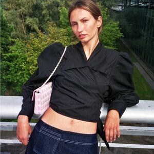 MaisonCleo Julie Wrap Blouse